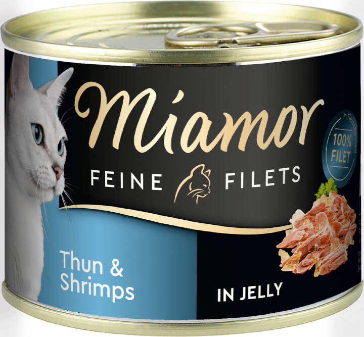 Miamor Katzen-Nassfutter Feine Filets Thunfisch & Shrimps in Jelly